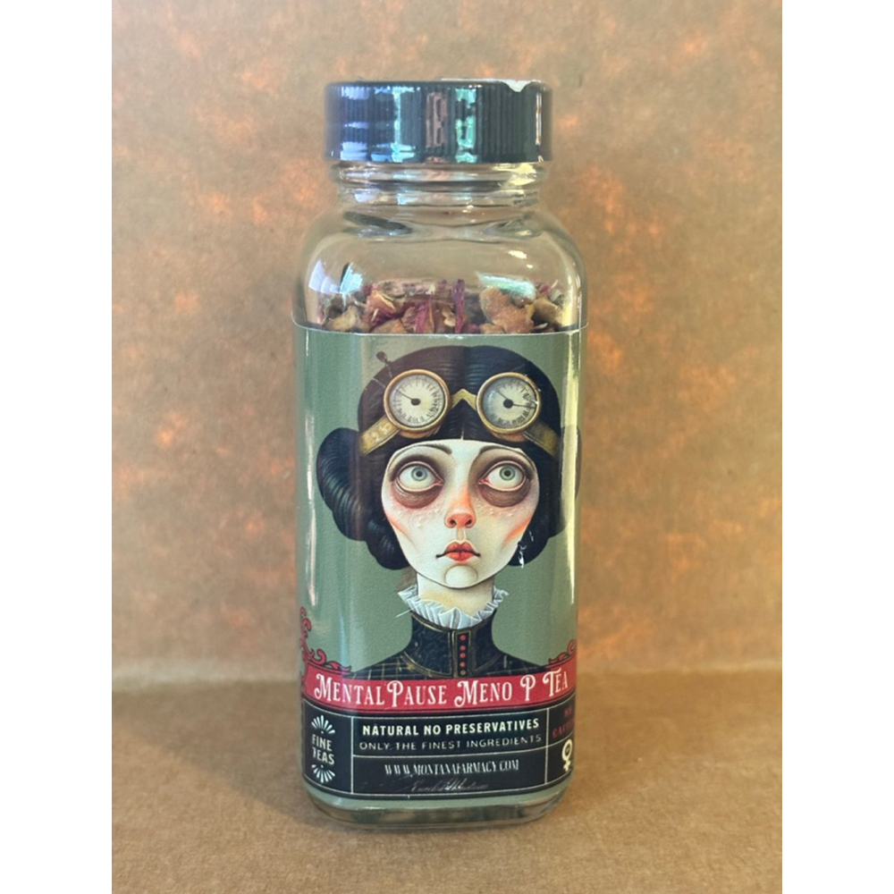Montana Farmacy Mental Pause Meno P Herbal Tea Bottle Green Red - Picture 1 of 4